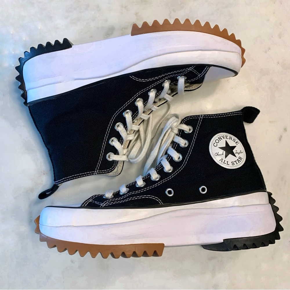 Converse Chuck Taylor All Star Run Star Hike Canvas Platform Sneaker, Black